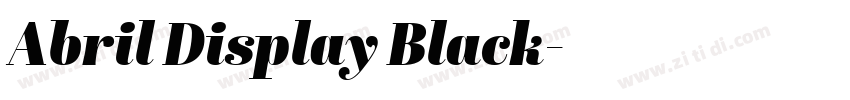 Abril Display Black字体转换
